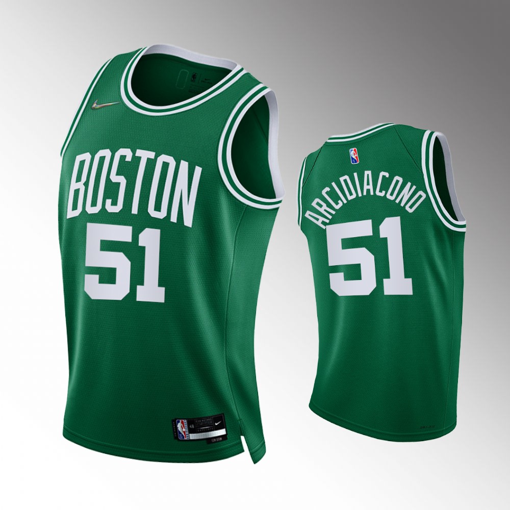 Men's Boston Celtics Ryan Arcidiacono #51 Icon Edition Green 2021-22 75th Diamond Anniversary Jersey 2401ZAIO